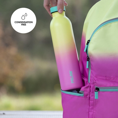 Milan Matara Paslanmaz Çelik İzotermal Şişe 591 ML 1918 Serisi Sarı Pembe - 6