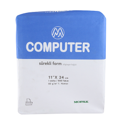 Mopak Sürekli Form Bilgisayar Kağıdı 1 Nüsha 60gr 11x24  (1000 li)