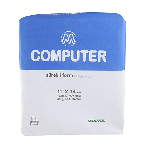 Mopak Sürekli Form Bilgisayar Kağıdı 1 Nüsha 60gr 11x24  (1000 li) - 1