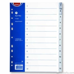 NOKİ 1-12 Rakamlı PP Seperatör (Ayraç)