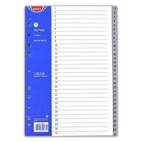 NOKİ 1-31 Rakamlı PP Seperatör (Ayraç) - 1