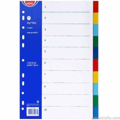 NOKİ 10 Renkli PP Seperatör (Ayraç) - 1
