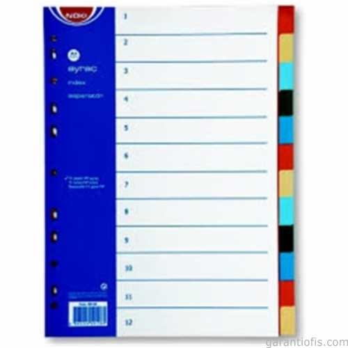 NOKİ 12 Renkli PP Seperatör (Ayraç) - 1