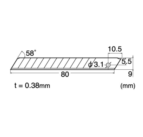 NT Cutter BA-50P 9mm Maket Bıçağı Yedeği - 4