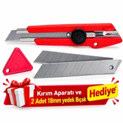 NT Cutter L-500 18mm Maket Bıçağı 2 Bıçak ve Kırım Aparatı Hediye