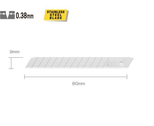 OLFA AB-10S Paslanmaz Dar Maket Bıçağı Yedeği (10 lu) - 1