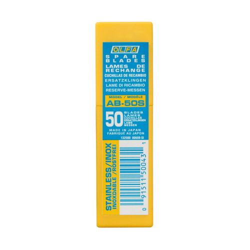 OLFA AB-50S Standart Dar Paslanmaz Maket Bıçağı Yedeği (50 li) - 2