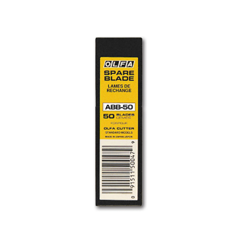 OLFA ABB-50 Standart Dar Black Seri Maket Bıçağı Yedeği (50 li) - 2