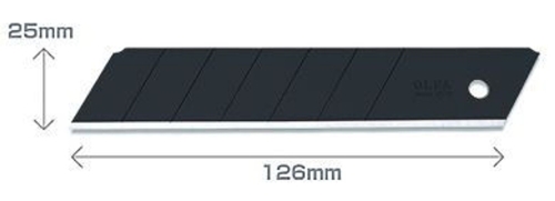 Olfa HBB-5B Ultra keskin Siyah 25 mm Maket Bıçak Yedeği 5 li Paket - 3
