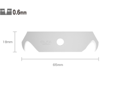 OLFA HOB-2/5 Emniyetli Maket Bıçağı Yedeği 5`li Tüp - 1