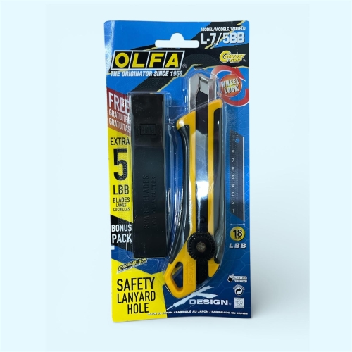 OLFA L-7/5BB X-Design Vida Kilitli Geniş Maket Bıçağı 5 Adet LBB Uçlu Set - 1