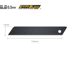 OLFA LBB-50 Extra Keskinleştirilmiş Excel Black Serisi Maket Bıçağı Yedeği (50 li) - 2