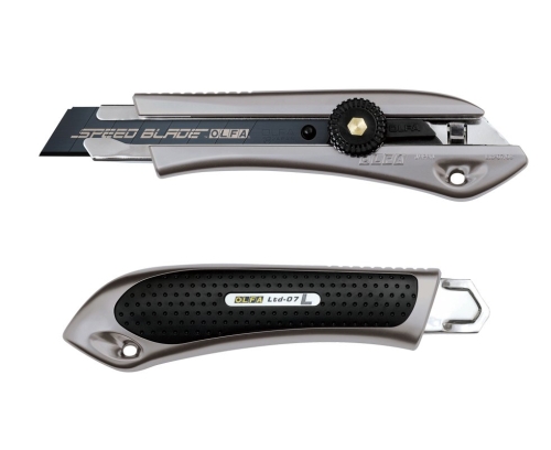 OLFA LTD-L-LFB Geniş Maket Bıçağı Vidalı Metalik Renk Sert Plastik Kaplama - 1