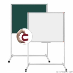 Panda PAN 273 Çelik Emaye Beyaz Yazı Tahtası Tekerlekli Ayaklı (120x150 cm) 