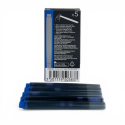 Parker Dolma Kalem Kartuşu Quink Yıkanabilir Mavi (5’li Paket) 1950383 - 3