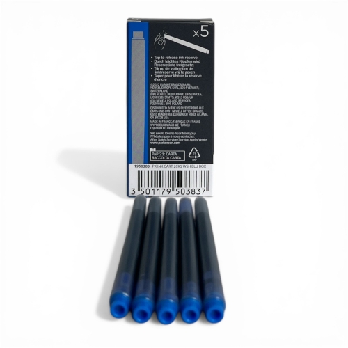Parker Dolma Kalem Kartuşu Quink Yıkanabilir Mavi (5’li Paket) 1950383 - 2