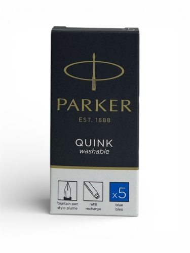 Parker Dolma Kalem Kartuşu Quink Yıkanabilir Mavi (5’li Paket) 1950383 - 5