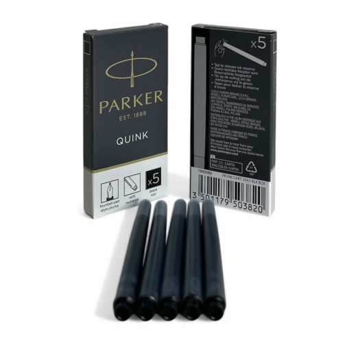 Parker Dolma Kalem Kartuşu Quink Yıkanabilir Siyah (25’li Paket) 1950382 - 5