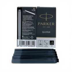 Parker Dolma Kalem Kartuşu Quink Yıkanabilir Siyah (5’li Paket) 1950382 - 3