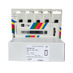 PARKER Jel Kalem Refill Plastik gövde 2'li Blister 12 Adet M uç Siyah - 3