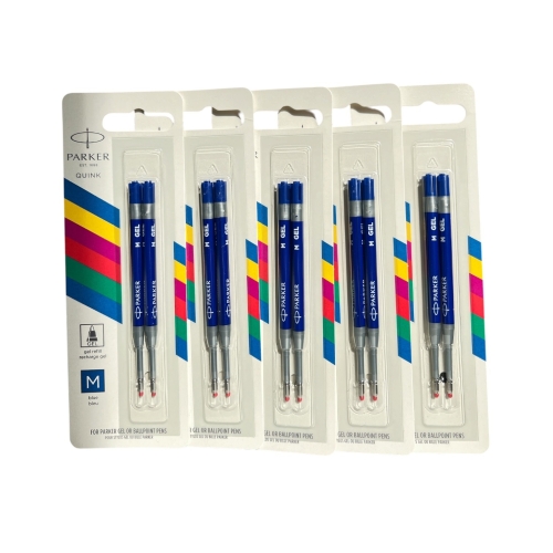PARKER Jel Kalem Refill Plastik gövde 2'li Blister 5 Adet M uç Mavi - 1