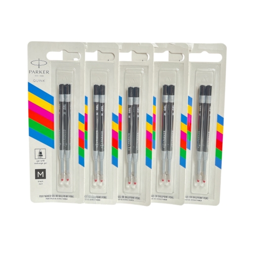 PARKER Jel Kalem Refill Plastik gövde 2'li Blister 5 Adet M uç Siyah - 1