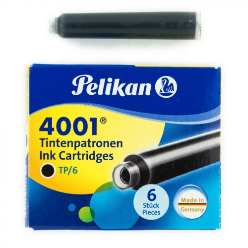 Pelikan 4001 Siyah Dolmakalem Kartuşu Küçük Boy (6 lı Paket) - 1
