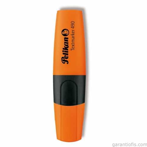 Pelikan 490 Turuncu Fosforlu İşaretleme Kalemi (5 li) - 1