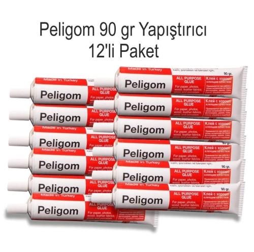 Pelikan Peligom Kuvvetli Sıvı Yapıştırıcı 90 gr - Metal Tüp 12 li Paket - 1
