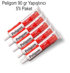 Pelikan Peligom Kuvvetli Sıvı Yapıştırıcı 90 gr - Metal Tüp 5 li Paket - 1