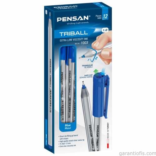 Pensan 1003 Triball Mavi Tükenmez Kalem (12 li Paket) - 4