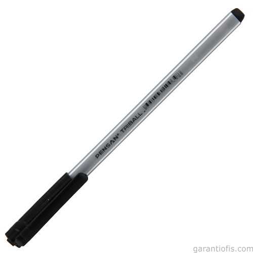 Pensan 1003 Triball Üçgen Gövdeli Siyah Tükenmez Kalem (12 li Paket) - 1