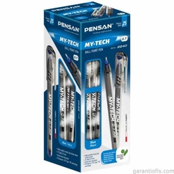 Pensan 2240 My-Tech Siyah İğne Uçlu Tükenmez Kalem (25 li Paket) - Thumbnail