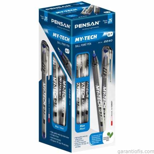 Pensan 2240 My-Tech Siyah İğne Uçlu Tükenmez Kalem (25 li Paket) - 3