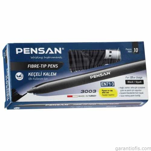 Pensan 3003 Keçeli Kalem Siyah (10 lu Paket) - 5