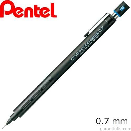 Pentel 0,7mm Graph PG1007 Mat Siyah Profesyonel Versatil Kalem - 1