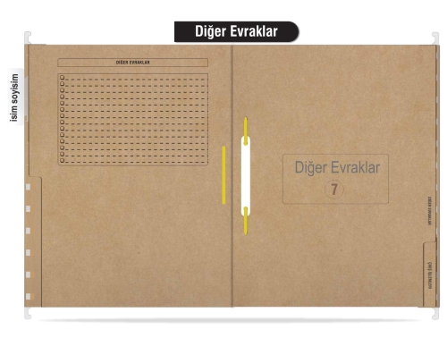 Personel Özlük Dosyası 8 Yapraklı (Metal Askılı 100 Adet) - 8