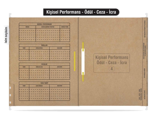 Personel Özlük Dosyası 8 Yapraklı (Metal Askılı 100 Adet) - 5