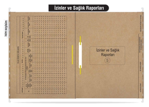 Personel Özlük Dosyası 8 Yapraklı (Metal Askılı 100 Adet) - 6