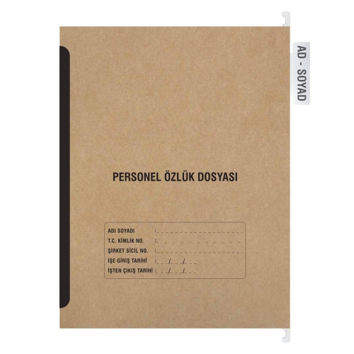Personel Özlük Dosyası 8 Yapraklı (Metal Askılı 100 Adet) - 2