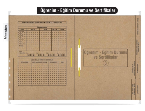 Personel Özlük Dosyası 8 Yapraklı (Metal Askılı 25 Adet) - 4