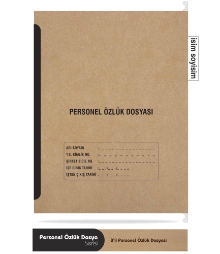 Personel Özlük Dosyası 8 Yapraklı (Metal Askılı 50 Adet) - 2