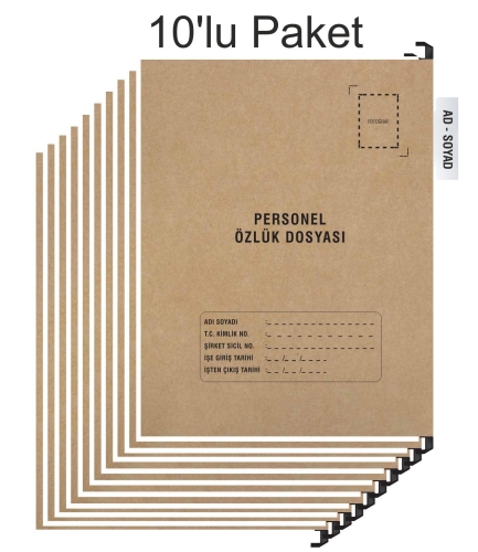 Personel Özlük Dosyası Tek Gözlü (Plastik Askılı 10 Adet) - 1