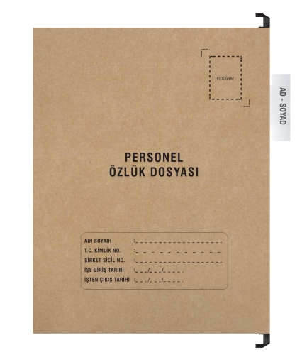 Personel Özlük Dosyası Tek Gözlü (Plastik Askılı 100 Adet) - 2