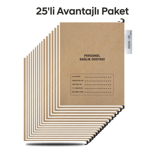 Personel Sağlık Dosyası EKG Zarflı 25 Adet - 1