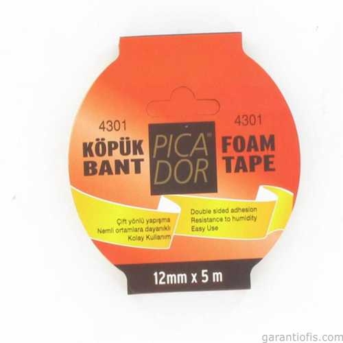 Picador 12 lik Çift Taraflı Köpük Bant (12mm x 5metre) - 1