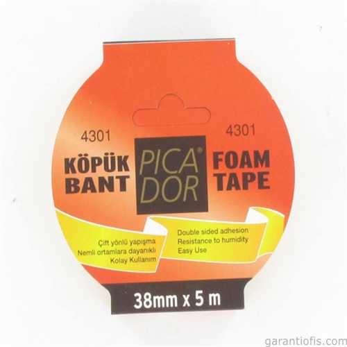 Picador 38 lik Çift Taraflı Köpük Bant (38mm x 5metre) - 1