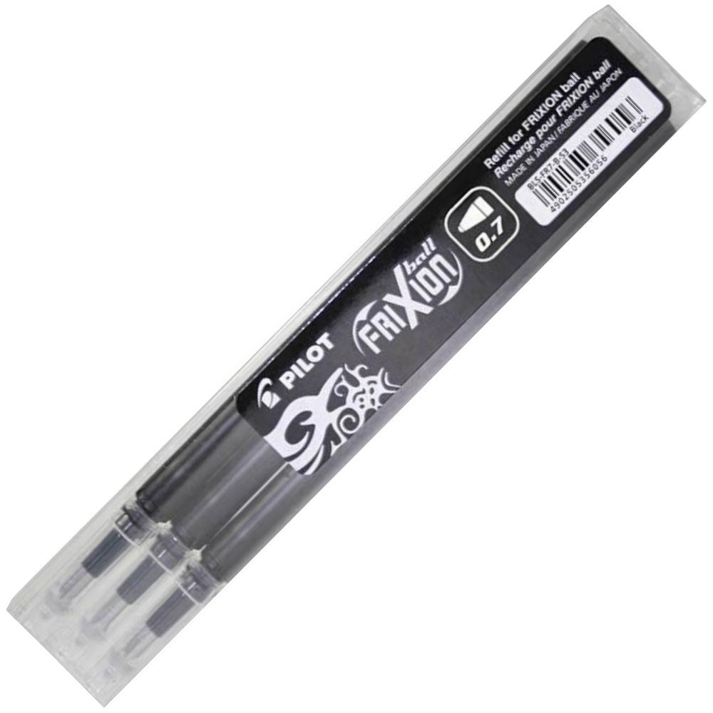 Pilot Frixion Kalemlere Uyumlu Siyah Refil Uçan Kalem (0,7 Mm - 3 Lü Paket)