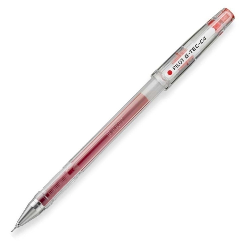 Pilot Gtec C4 İğne Uçlu Kırmızı Jel Roller Kalem (0.4mm) - 1