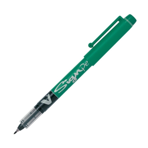 Pilot V-Signpen Yeşil Fiber Uçlu Çizim ve İmza Kalemi - 1